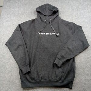 Live Fit Hoodie Mens Large LVFT Charcoal Pullover Graphic Sweatshirt Sweater